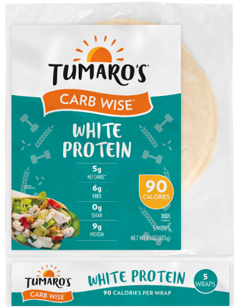 8 inch White Protein Carb Wise Wraps