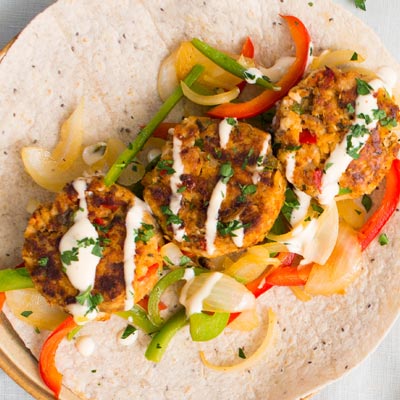 Cajun Salmon Wraps with Paprika Sauce