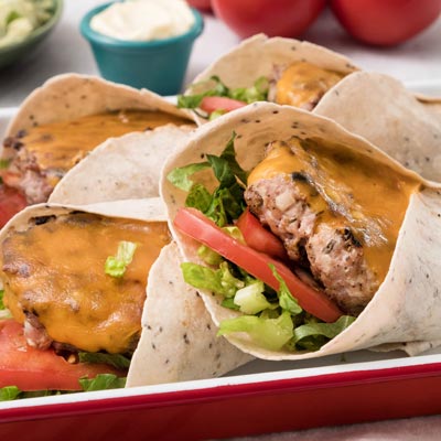 Grilled Cheeseburger Wrap