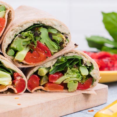 Mediterranean Veggie Wraps