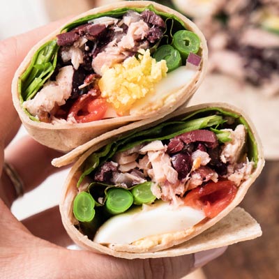 Tuna Salad Nicoise Wrap